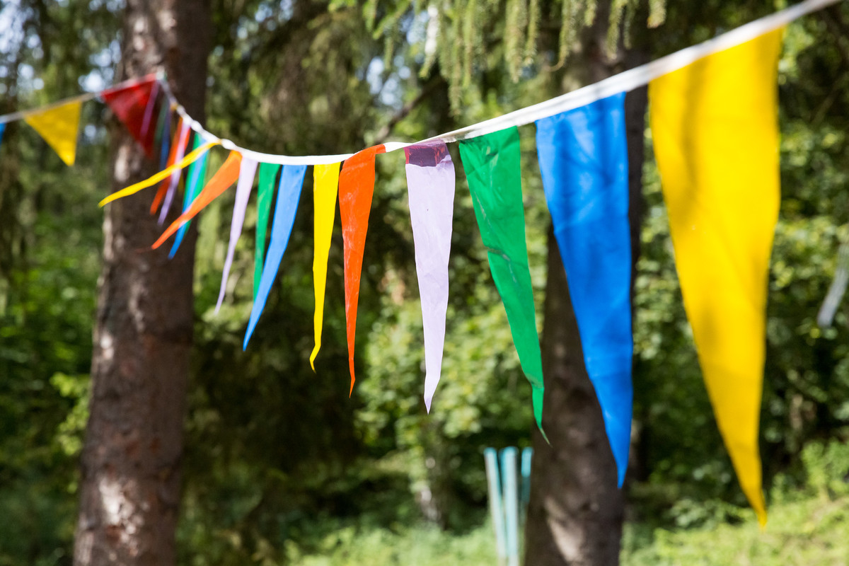 bunte Wimpelkette